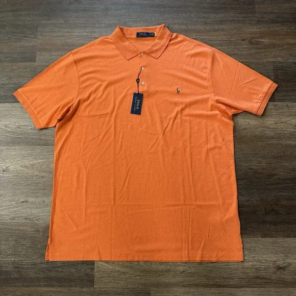 NWT Polo Ralph Lauren Orange Classics Polo Flesh Pony Men's Size‎ 3XLT Preppy